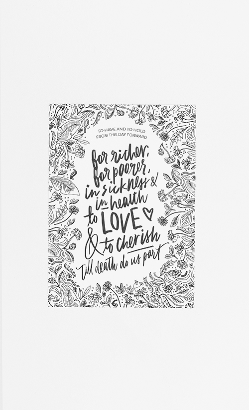 For Richer For Poorer Print Card in White image 2