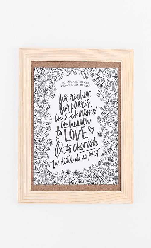 For Richer For Poorer Print Card in White