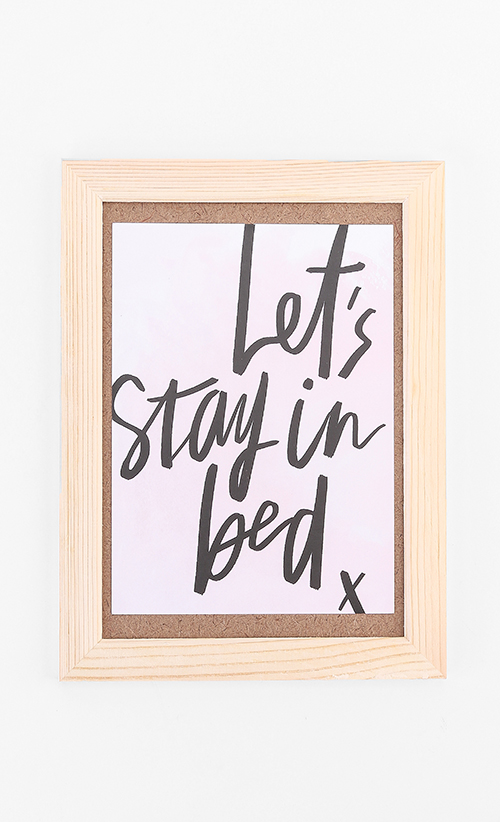  Let's Stay in Bed Print Card in Blush