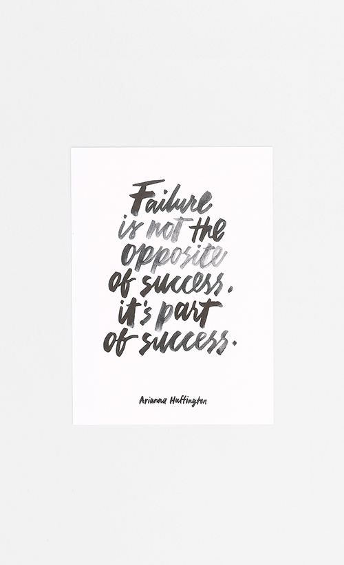 Success and Failure Print Card in White image 2