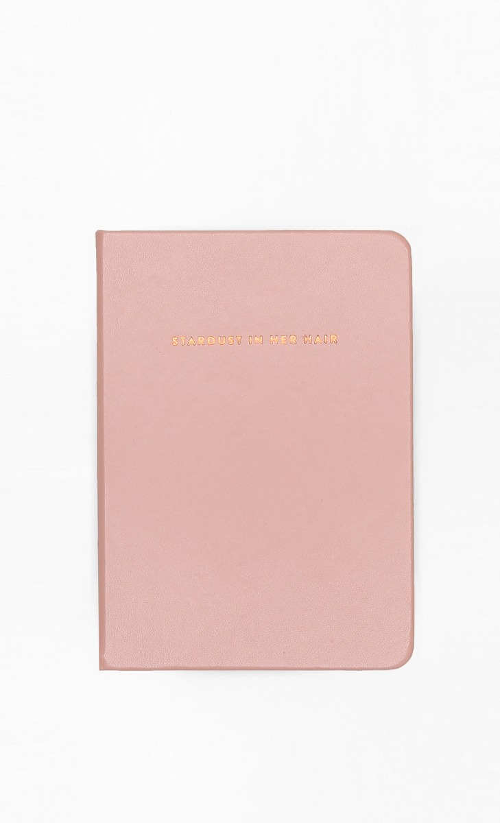 Stardust In Her Hair Notebook in Pink