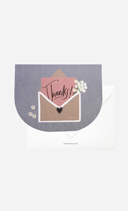Thanks Floral Card in Multicolour