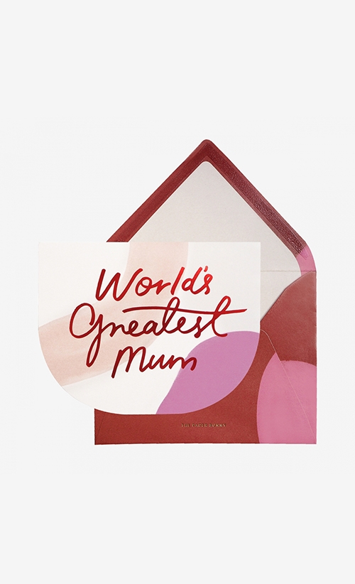 World's Greatest Mum Card in Red