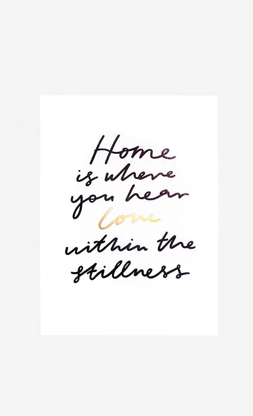 Home is Where You Hear Love Print Card in White image 2