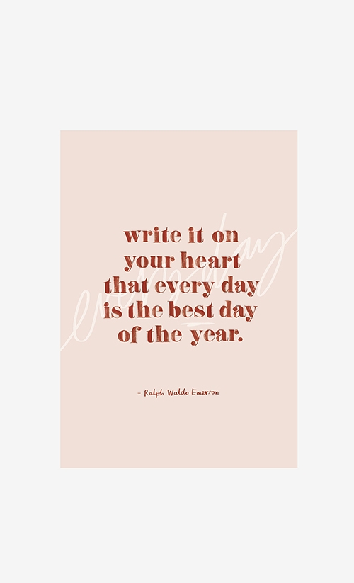 Write it On Your Heart Print Card in Pink image 2