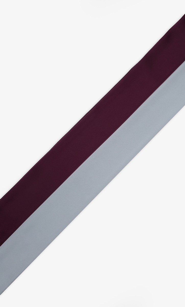 Light Satin Silk Square Scarf Set in Crushed Berry and Powder Blue image 2