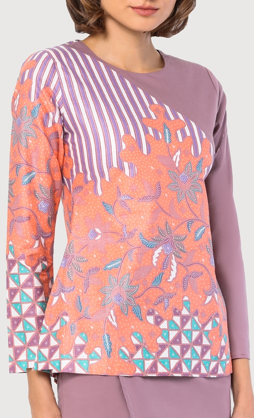 Marshmellow Kurung	Set in Purple image 2