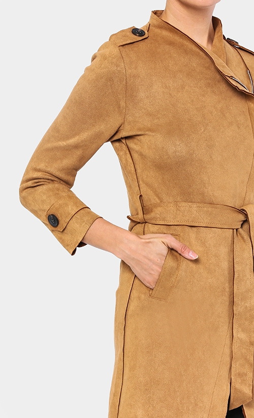 Trench Jacket in Brown image 2