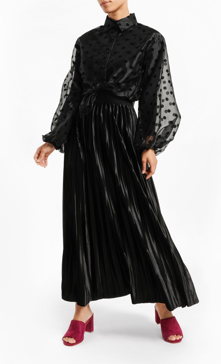 Polka Puff Top 2.0 in Black