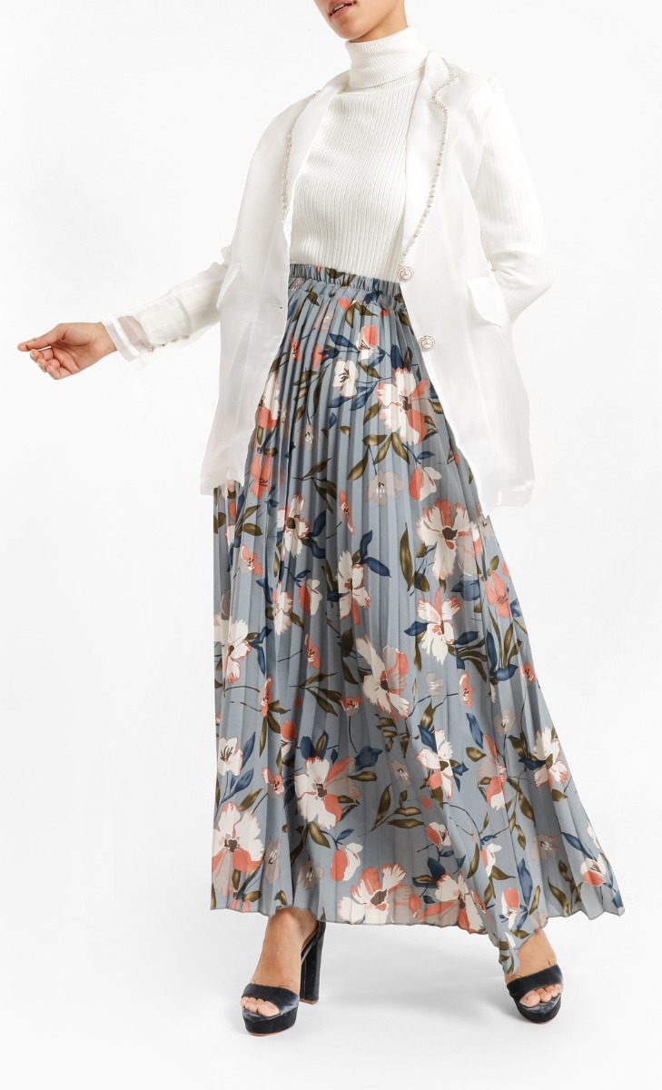 Silk Organza Blazer in White