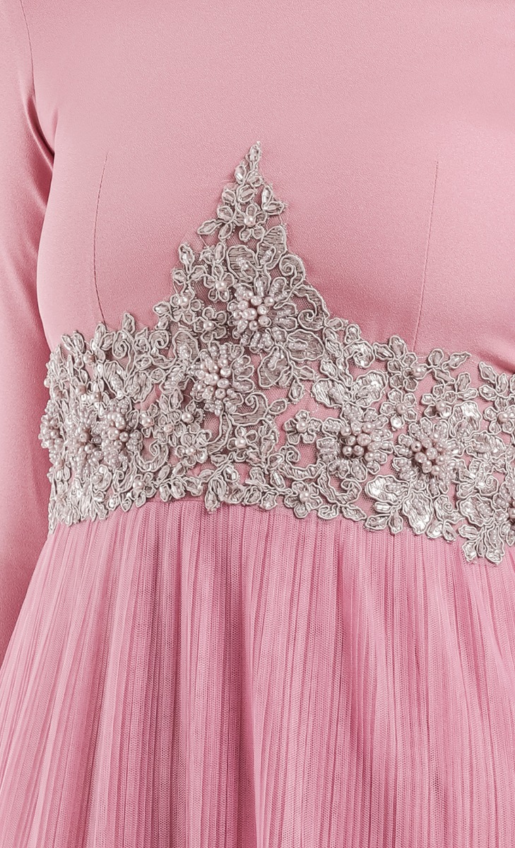 Mastani Pleated Kurung In Lavender Pink image 2