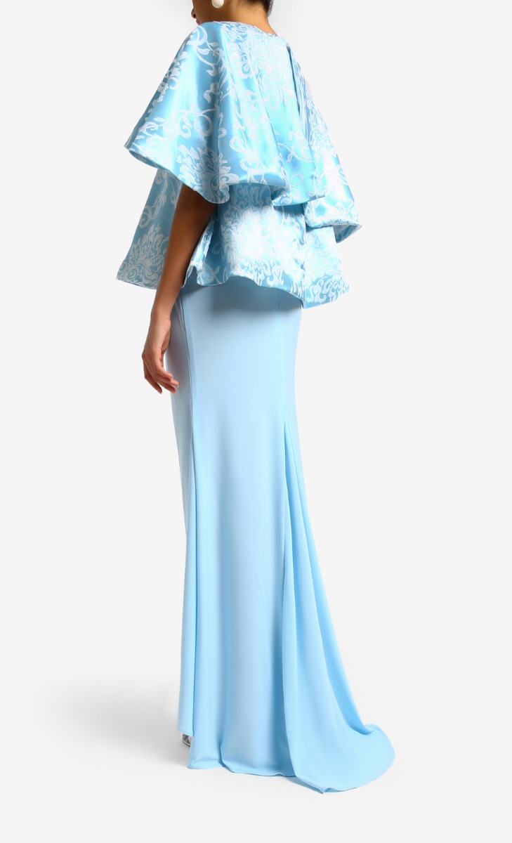 Lana Kurung Set in Baby Blue image 2