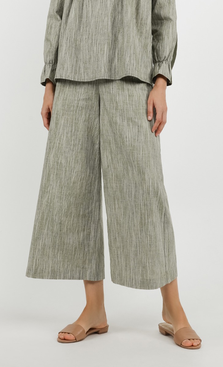 Wide Leg Pants in Olive