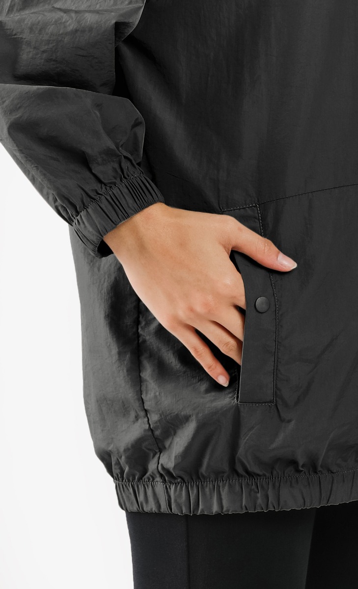 Windbreaker Jacket in Black image 2