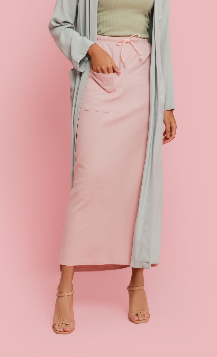 High-Low Skirt in Mauve