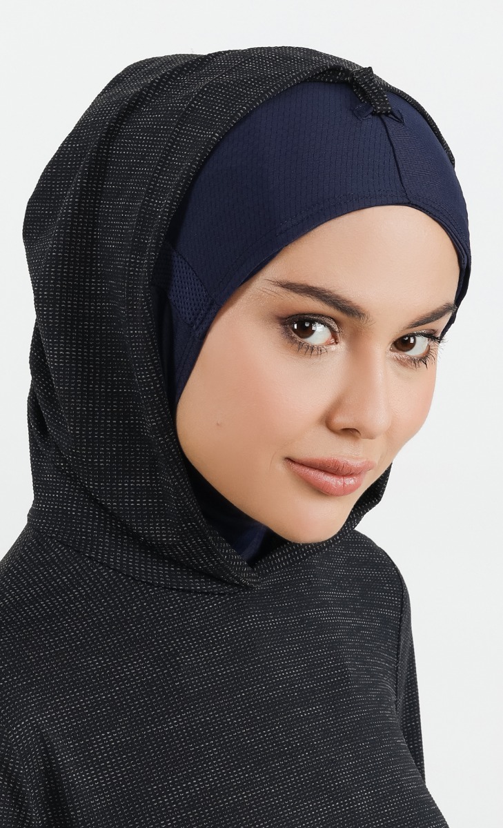 Instant Active Hijab 2.0 in Navy Blue image 2