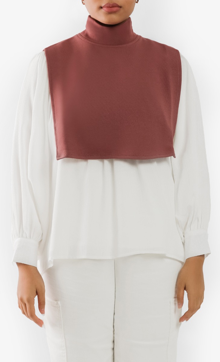 Ribbed Bib in Dusty Pink image 2