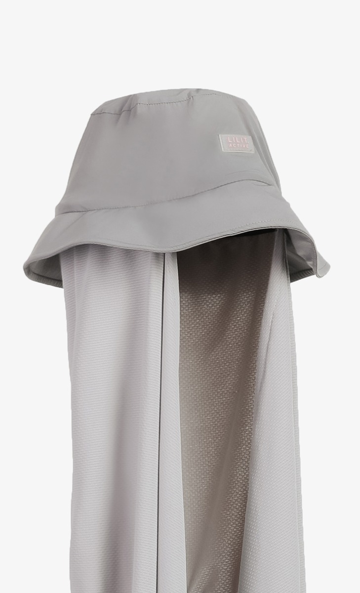 Bucket Hat Hijab in Grey image 2