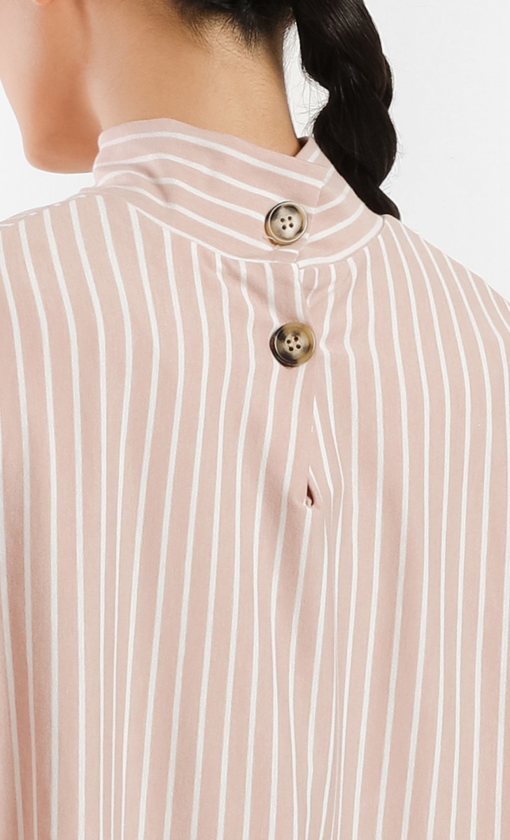 Comeback Striped Top in Dusty Pink image 2