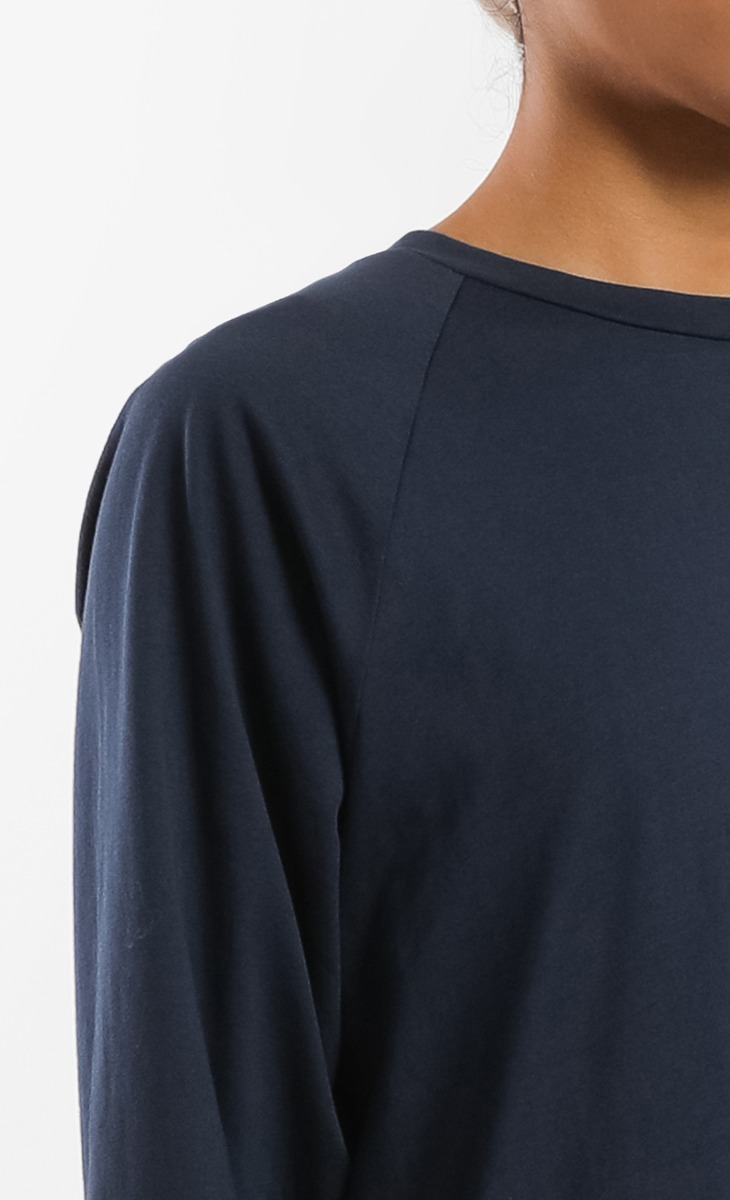 T-Shirt Dress in Navy Blue image 2