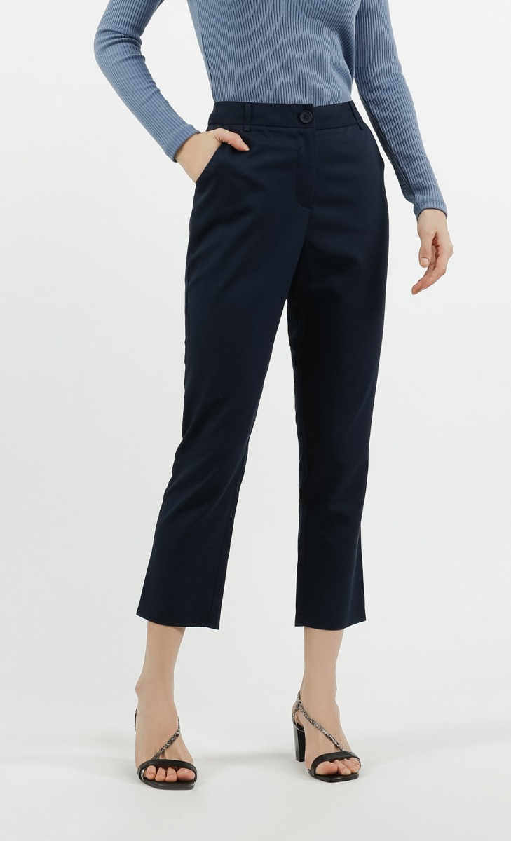 Ankle Pants in Navy Blue