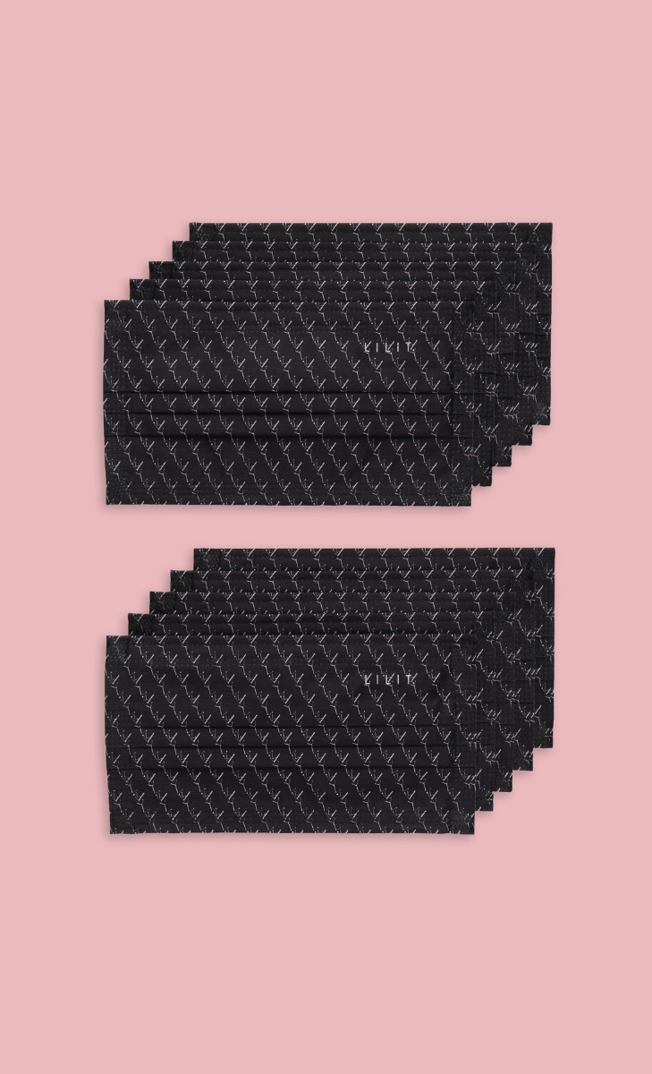 D U A Disposable Face Mask in Black