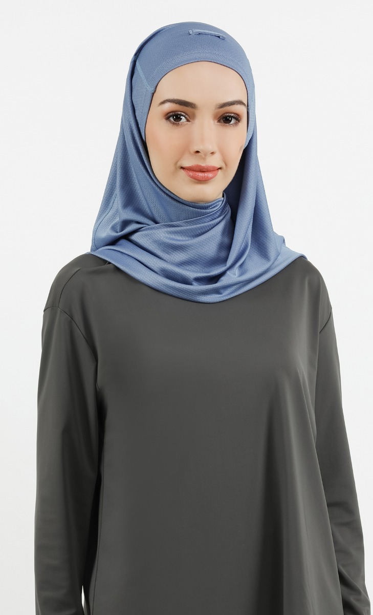 Anti Slip Active Hijab 2.0 in Dusty Blue