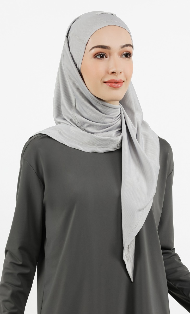 Anti Slip Active Hijab 2.0 in Grey