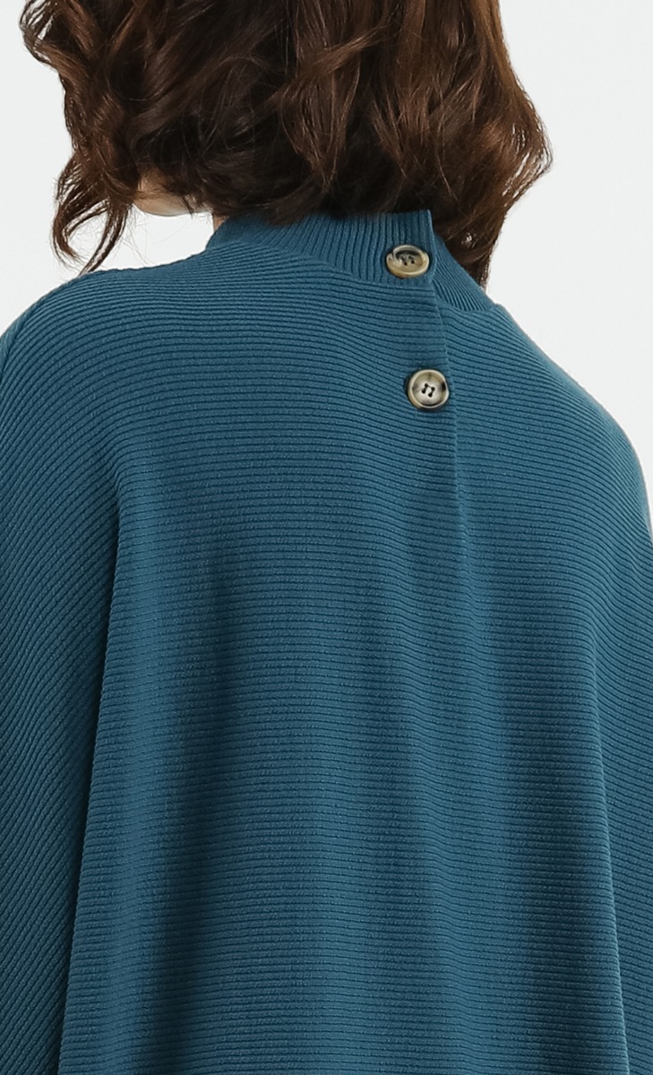 Comeback Ribbed Top in Teal image 2