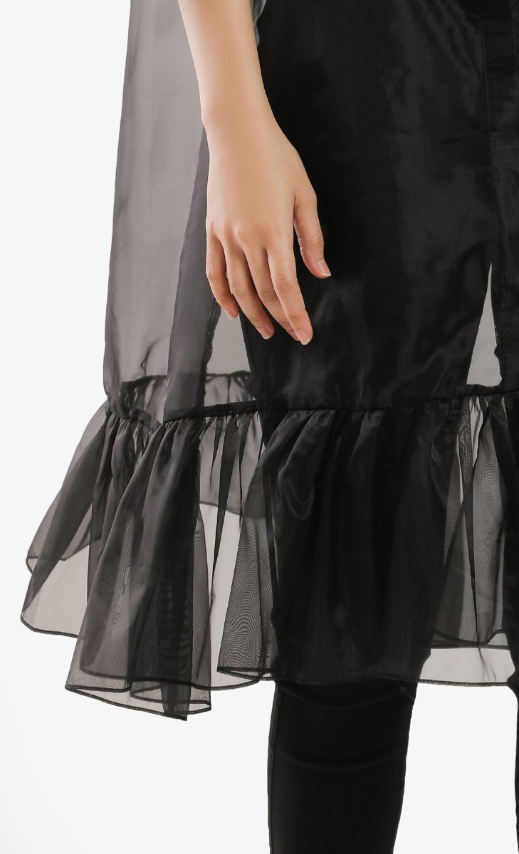 Sheer Dress in Black image 2