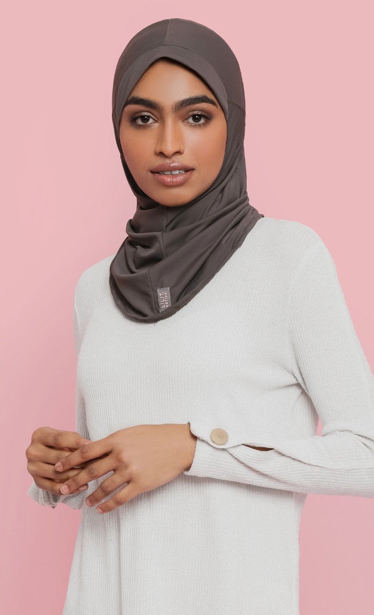 Instant Active Hijab in Brown