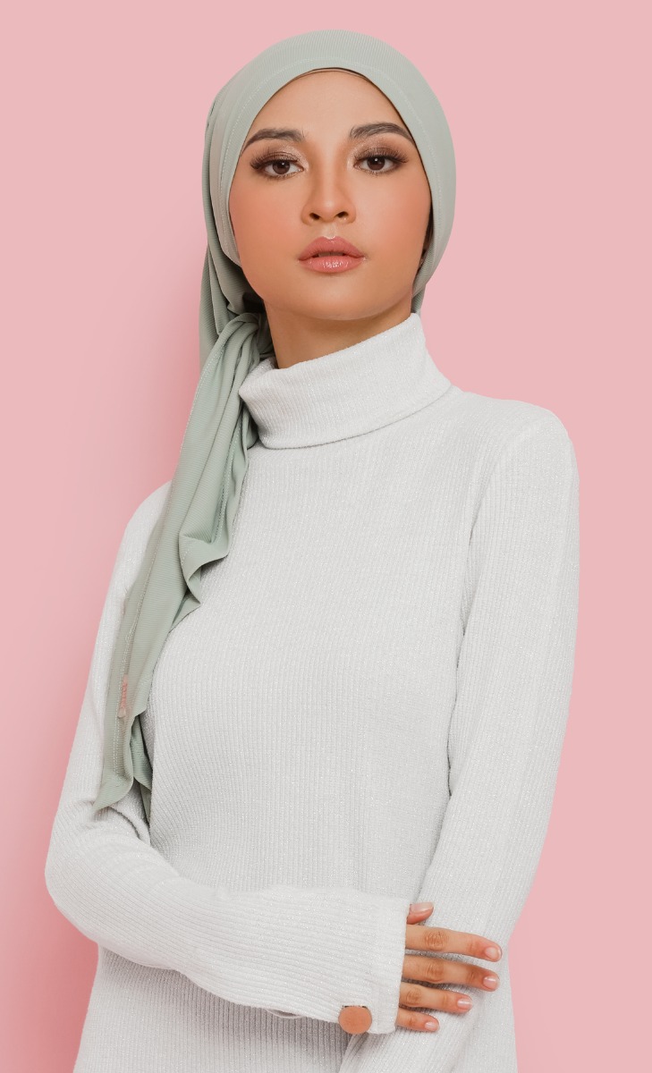 Running Hijab in Sage