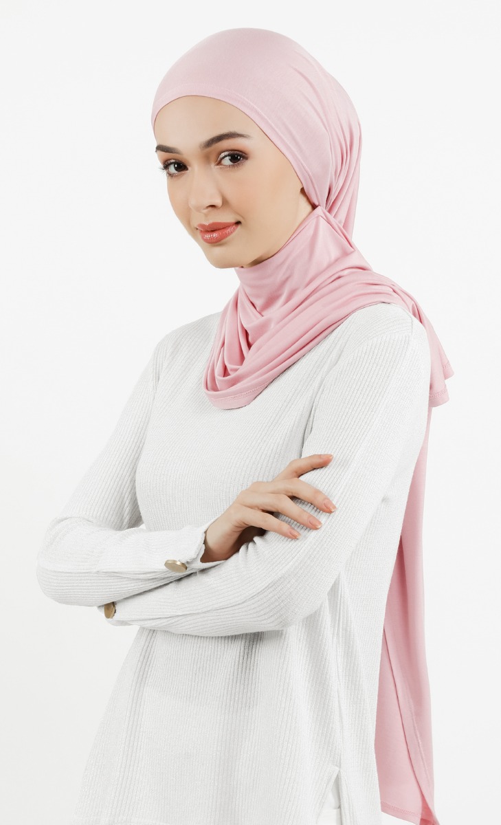 Dubai Jersey Hijab in Dusty Pink
