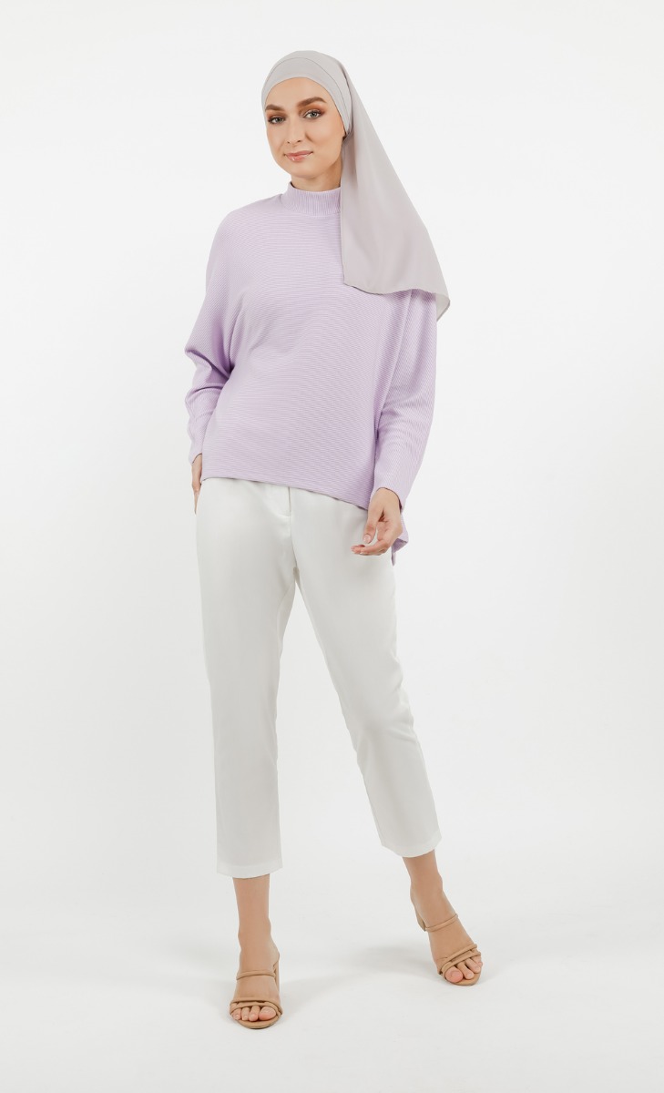 Comeback Ribbed Top in Lilac image 2