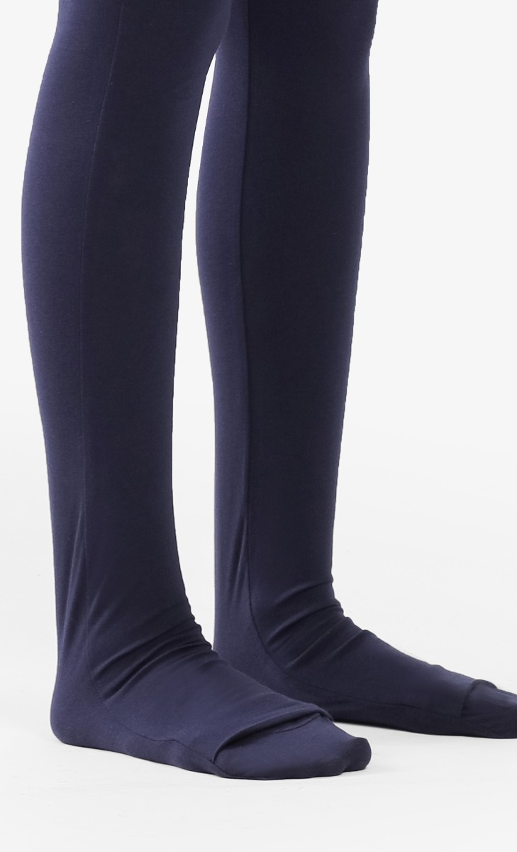 Socks Leggings in Navy Blue image 2