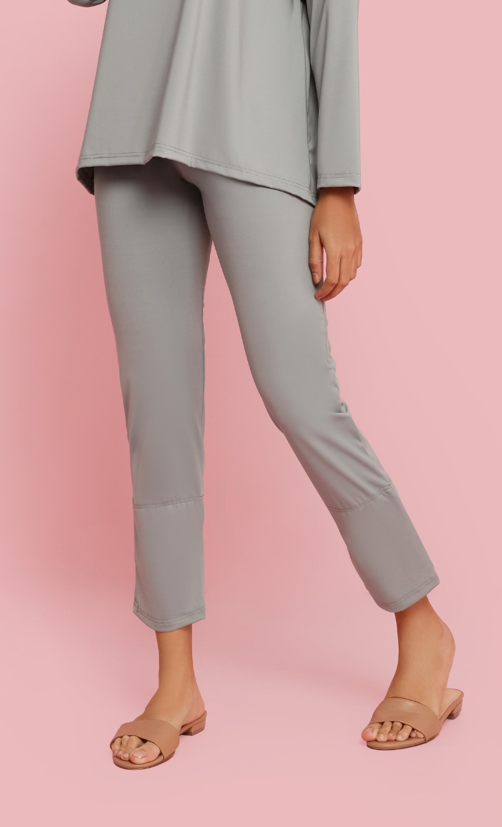 Slim Fit Swim Pants in Grey
