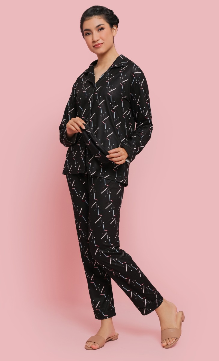 Pajamas Set In Black