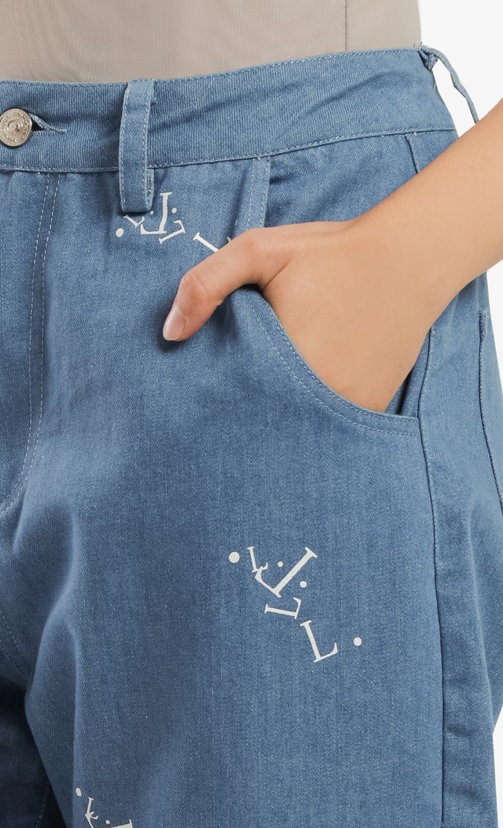 D U A Mom Jeans In Blue image 2