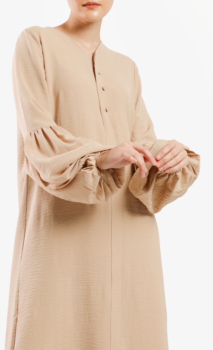 V-Neck Dress in Frappe image 2