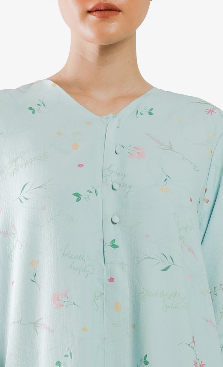 Mekar V-Neck Dress in Blue image 2