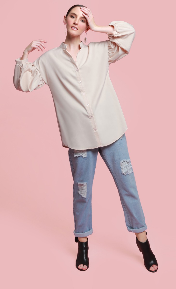 Kadiana Tunic Blouse in Beige 