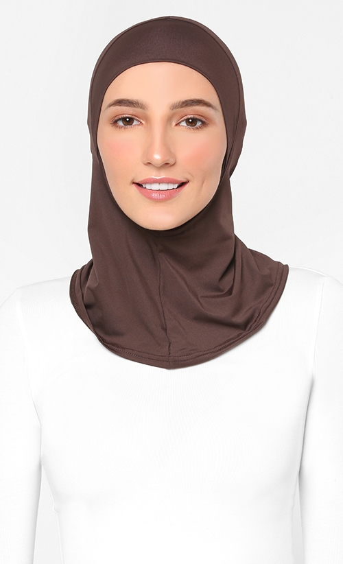 Full Style Inner Hijab in Dark Brown  image 2