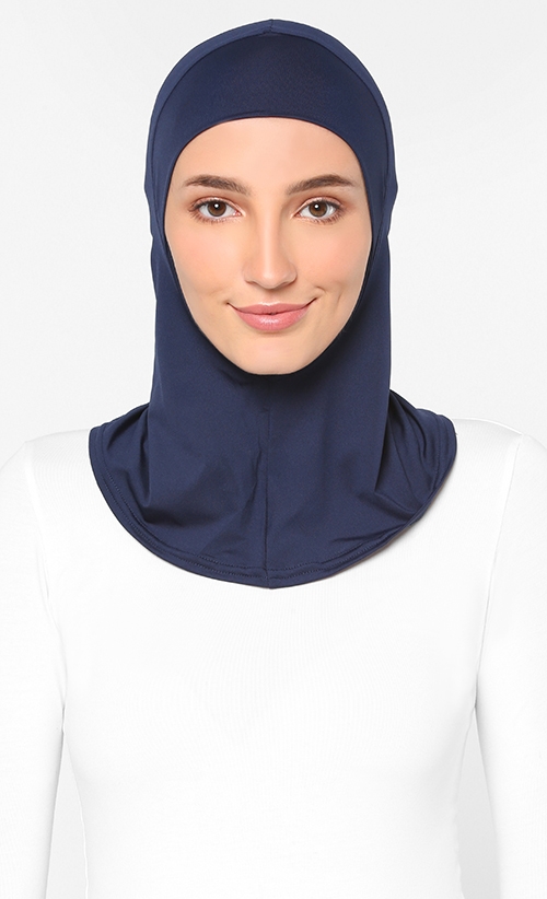 Full Style Inner Hijab in Dark Blue image 2