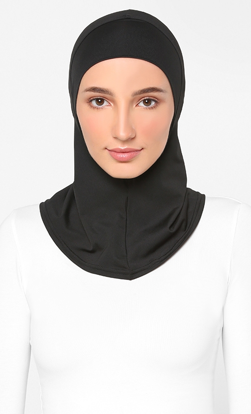 Full Style Inner Hijab in Black  image 2