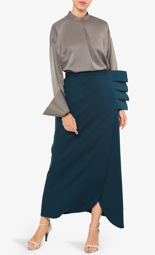 Sally Skirt in Cyan Green