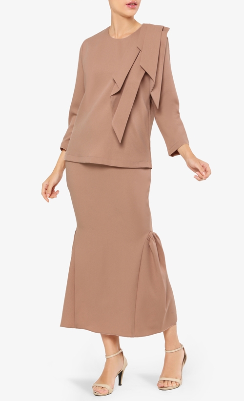Luna Skirt in Sandstone Brown 
