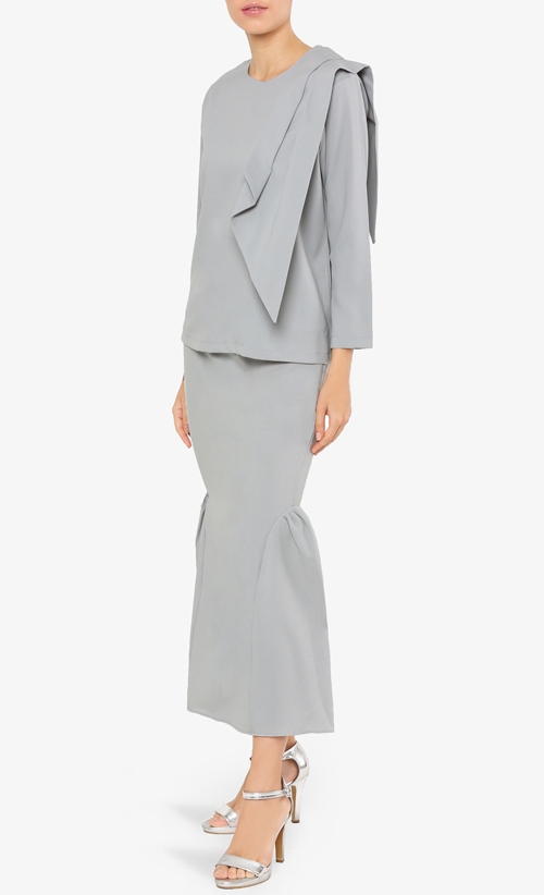 Luna Skirt in Stone Blue