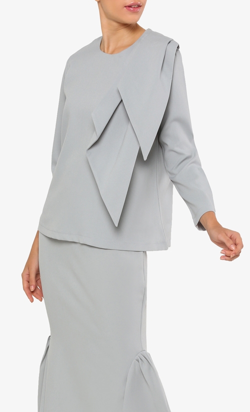 Bree Top in Stone Blue image 2