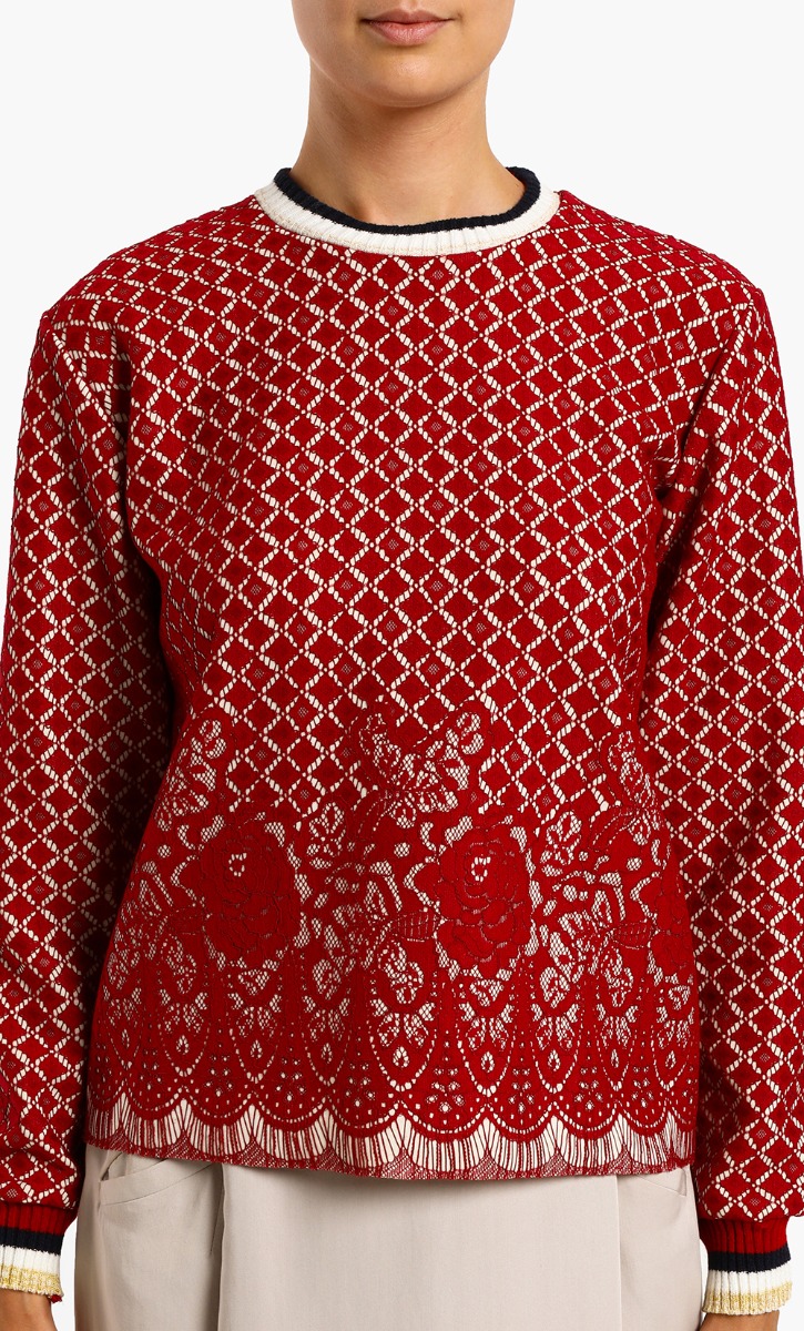 Emilia Sweatshirt in Cranberry image 2