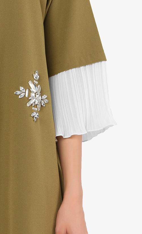 Camilla Maxi Dress in Olive Green image 2